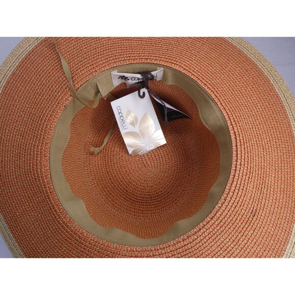 Cappelli‎ Straworld Inc Orange Hat Women's One Size - Picture 5 of 5
